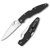 Spyderco Police 3 G-10 Plain Edge Knife, Black