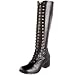 Funtasma by Pleaser Women's Retro-302 Lace Up Gogo Boot,Black PU,9 M US