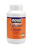 Now Foods Calcium Citrate W/min, 250 Tablets