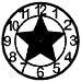 Giant 36 Inch Diameter Hand-crafted Tower Wall Clock (Arabic Numerals, Star Style)