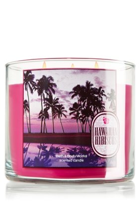 Bath & Body Works Hawaiian Hibiscus Scented 3 Wick Candles