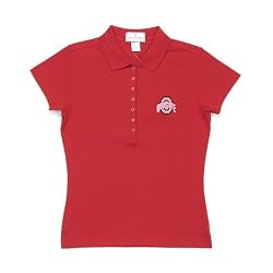 Antigua Ohio State University Women's Remarkable Baby Rib Short Sleeve Polo Shirt
