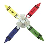 Ceiling Fan 52 Inch: Crayon - Red, Blue, Green, Yellow