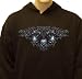 All Products : Gargoyle Skulls Tribal Design Sweatshirt, Liquid Blue Men's Hoodie