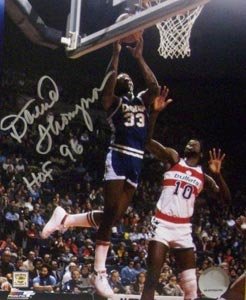 David Thompson Signed Nuggets 8x10 Photo - HOF 96