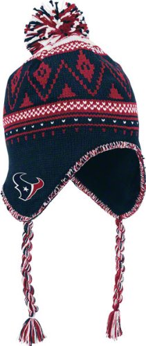 Houston Texans Knit Hat: Braided Pom Knit Hat