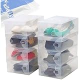kilofly Smart Storage Foldable Clear Shoe Box [Set of 15]