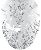 Toilet Tattoos TT-1013-O Fields of Grey Decorative Applique For Toilet Lid, Elongated