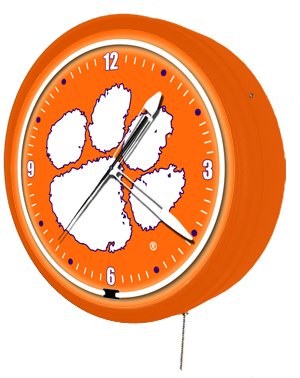 Clemson Tigers Neon Clock
