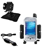 HTC 6700Q Qwest Auto Bean Bag Dash Holder with Car Charger - Uses Gomadic TipExchange