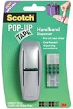 Scotch Pop-Up Tape Handband Dispenser, 3/4 x 2 Inches, 75 Strips/Pad, 1 Pad/Pack - Colors May Vary (96-G)