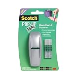 Scotch PopUp Tape Handband Dispenser, 0.75 x 2 Inches, 75 Strips per Pad, 1 Pad per Pack (Colors May Vary) (96-G) ~ Scotch
