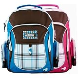 17 inch American Princess Plaid with Hearts Multi Pockets Organizer Backpack School Book Bag