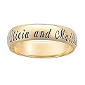 Personalized 5mm. Gold-Over-Sterling Silver Band with Message Outside