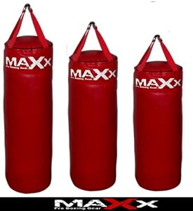 Max 4ft Red Punchbag, Punch Bag With Chains / Straps Boxing Mma