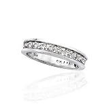 Sterling Silver 1 ct. Cubic Zirconia Wedding Band