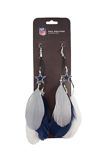 Dallas Cowboys Team Color Feather Earrings