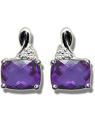.09 ct 9X7 Antique Raspberry Mystic Topaz Earring