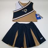 NFL Reebok St. Louis Rams Team Logo Cheerleader Skirt Outfit Kids Medium (Size 5/6)
