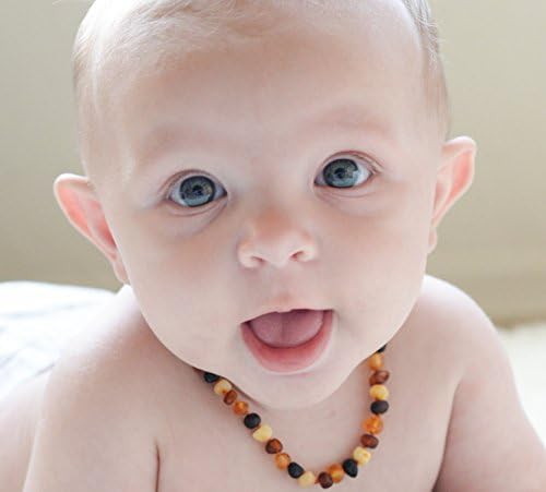 Baltic Amber Teething Necklace (Multi) for Babies (Unisex) - Anti-inflammatory, Drooling and Teething Pain Reduction and Relief. Best Natural Cure Using Certified Raw Baltic Amber. Safety Knotted with Easy to Fasten Screw Clasp, safe for babies - mommy approved. Used in Addition to Teething Rings and Toys and Is of the Highest Quality Out There. 100% Satisfaction Guaranteed.