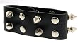 2 Rows of Spikes Shaped Studs Leather Wrist Band Bracelet.