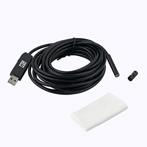6led 5m 7mm USB Waterproof Snake Pipe Endoscope Inspection Camera Aluminum Head 1 Pcs