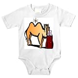 Onesie with camel, thirst, pop, bottle, drinking