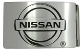 Men's NISSAN Punk Rock Metal Belt Buckle- Silver