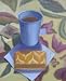 'Pumpkin Cheesecake', Original Painting, Home DÃ©cor Artwork