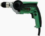 Hitachi D13VFKL 1/2-Inch Drill, Keyless, 9Amp, 850rpm, 416 in/lbs