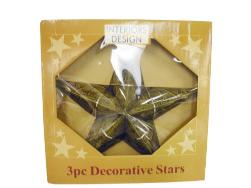 3pc Gold Decorative Stars