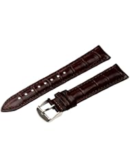 18mm Brown Classic Croco Grain Leather Watch Band Strap (Quick Release Pins!) with Stainless Steel Buckle - Fits All Watches!!!