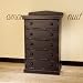 bratt decor heritage<br>5 drawer dresser black