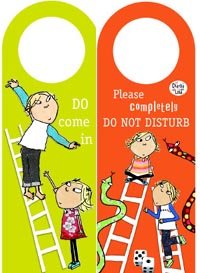 Charlie and Lola Snakes and Ladders Do Not Disturb Door Sign