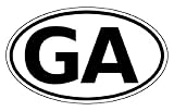 Georgia US GA Black on White Car Bumper Sticker Decal Oval
