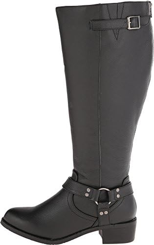 Fitzwell Women's Hanson Extra Wide Calf Black Tumble Boot 11 M