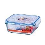 Storing can 'lock & lock' from the TV advertising of glass 'Boroseal' quadradisch 620 ml
