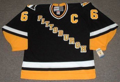 MARIO LEMIEUX Pittsburgh Penguins 1996 CCM Vintage Throwback Away Hockey Jersey, LARGE