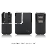 elago Dual EL-USB-Charger, Power Adapter for iPhone, iPod, MP3 players and Cellular-phones (Black)