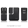 elago Dual EL-USB-Charger, Power Adapter for iPhone, iPod, MP3 players and Cellular-phones (Black)