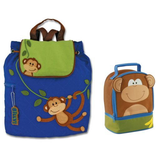 Lunch Boxes for Kids Stephen Joseph Quilted Monkey Backpack And Lunch