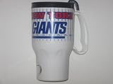 NEW YORK GIANTS 16 oz. Thermal Hot / Cold TRAVEL MUG with Snap-On Lid (includes a swivel opening)