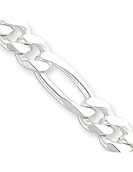 Sterling Silver 6.5mm Figaro Chain 16 Inches