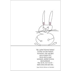 Vergn�gte Osterhasen Karte mit Spruch zum Osterfest