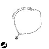 SG Paris Anklet Chain 20cm+Ext Silver Crystal Transparent/Crystal Anklet Chain Anklet Chain Metal/Enamel/Strass Summer Teenager City Girl Fashion Jewelry / Hair Accessories Z Others