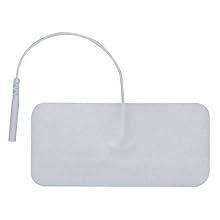 3B Scientific W63203 Comfort-Stim Elite White Foam Electrodes, 3.75" Length x 1.75" Width