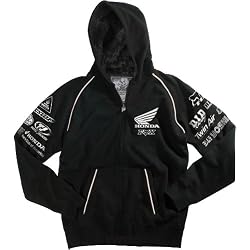Fox Racing Honda Sasquatch Men's Hoody Zip Fashion Sweatshirt - Black