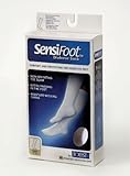 Jobst 110832 SensiFoot 8-15 mmHg Unisex Knee High Diabetic Mild Support Socks - Size & Color- White, Medium