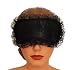 SCHLAFMASKE SCHLAFBRILLE SCHLAF BRILLE AUGENMASKE SPITZE LACE BLACK SCHWARZ 1 KÜHLKISSEN GRATIS