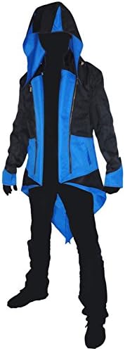 Cccken Assassin's Creed 3 Connor Kenway Jacket Hoodie Cosplay (3 Colors) (S(161-165), Black&Blue)